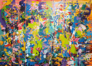 Картина под названием "The Voice of Colors" - Marta Zawadzka, Подлинное произведение искусства, Акрил Установлен на Деревянн…