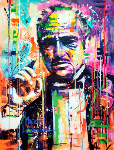 Картина под названием "Godfather" - Marta Zawadzka, Подлинное произведение искусства, Акрил Установлен на Деревянная рама дл…