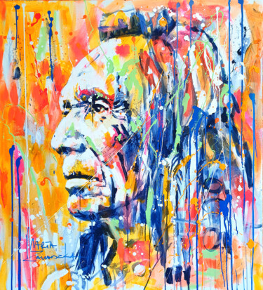 Картина под названием "Wisdom" - Marta Zawadzka, Подлинное произведение искусства, Акрил Установлен на Деревянная рама для н…