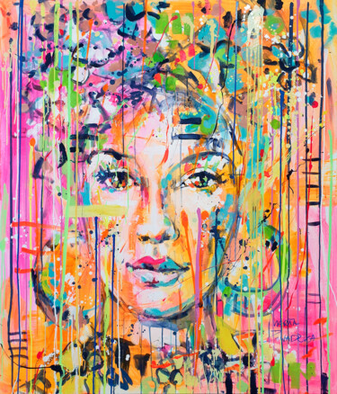 Alice Painting titled "Alice" by Marta Zawadzka, Original Artwork, Acrylic Mounted on Wood Stretcher frame