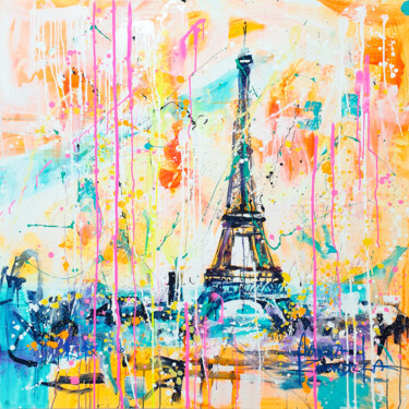 Pintura titulada "Paris" por Marta Zawadzka, Obra de arte original, Acrílico Montado en Bastidor de camilla de madera