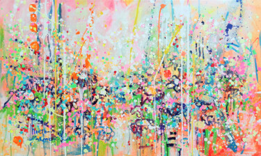 Peinture intitulée "Summer meadow" par Marta Zawadzka, Œuvre d'art originale, Acrylique Monté sur Châssis en bois