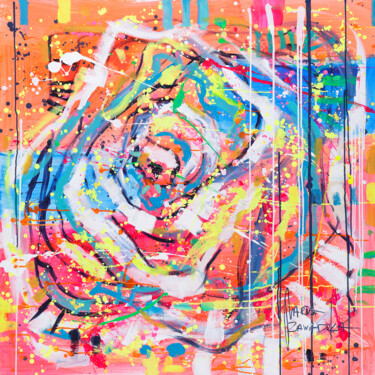 Rose Peinture intitulée "Rose" par Marta Zawadzka, Œuvre d'art originale, Acrylique Monté sur Châssis