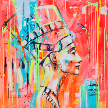 Peinture intitulée "Nefertiti" par Marta Zawadzka, Œuvre d'art originale, Acrylique Monté sur Châssis en bois