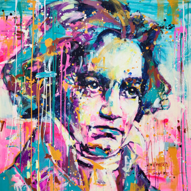 Картина под названием "Ludwig van Beethoven" - Marta Zawadzka, Подлинное произведение искусства, Акрил Установлен на Деревян…