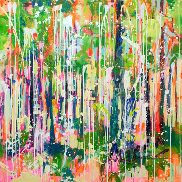 Картина под названием "Walk in the woods" - Marta Zawadzka, Подлинное произведение искусства, Акрил Установлен на Деревянная…