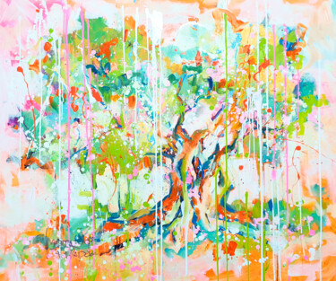 Peinture intitulée "Tree of Life" par Marta Zawadzka, Œuvre d'art originale, Acrylique Monté sur Châssis en bois