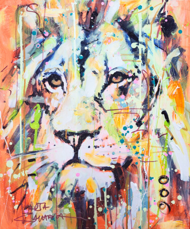Картина под названием "Wild" - Marta Zawadzka, Подлинное произведение искусства, Акрил Установлен на Деревянная рама для нос…