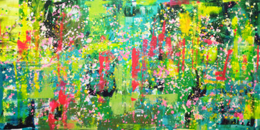 Malarstwo zatytułowany „Green Heart” autorstwa Marta Zawadzka, Oryginalna praca, Akryl Zamontowany na Drewniana rama noszy