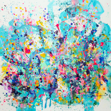 Картина под названием "Dream Flower" - Marta Zawadzka, Подлинное произведение искусства, Акрил Установлен на Деревянная рама…