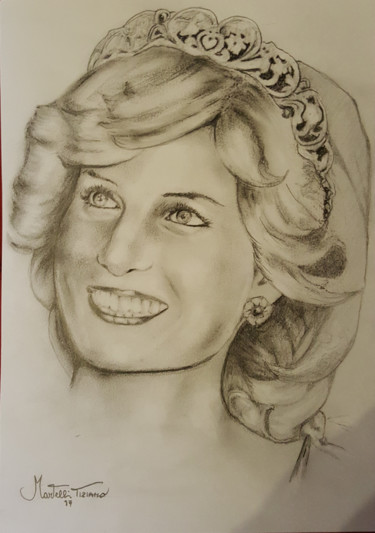 Drawing titled "lady-D.jpg" by Tiziano Martelli, Original Artwork, Other