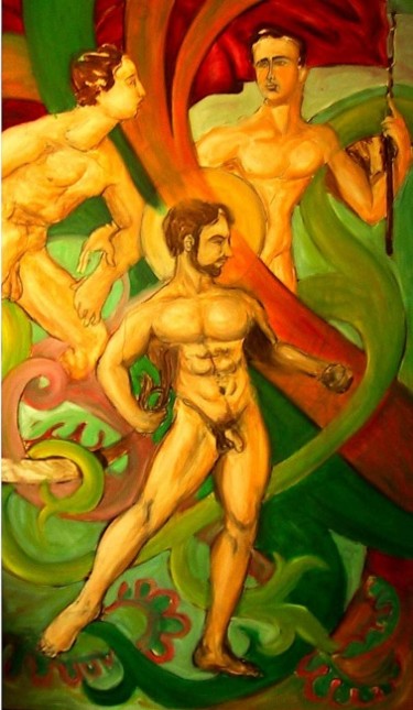 Painting titled "Fantasia (Fantasy)" by Martemaniac, Original Artwork, Oil