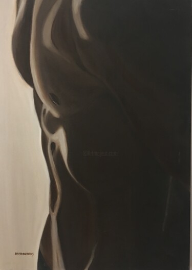 Painting titled "hombre desnudo.jpeg" by Martha Ariza, Original Artwork, Oil