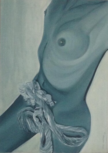 Painting titled "desnudo.jpeg" by Martha Ariza, Original Artwork, Oil