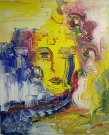 Peinture intitulée "regard perdu" par Martha Melikian, Œuvre d'art originale