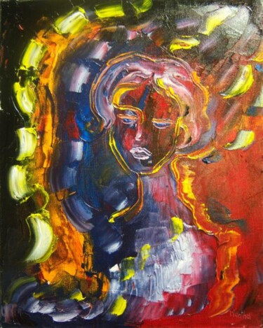 Pintura titulada "Portrait en négatif" por Martha Melikian, Obra de arte original