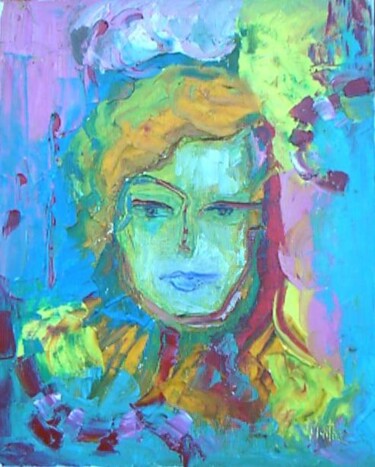 Peinture intitulée "fièvre" par Martha Melikian, Œuvre d'art originale, Huile