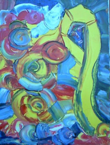 Painting titled "cycle" by Martha Melikian, Original Artwork