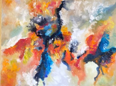 Painting titled "Phönix aus der Asche" by Martha Wißkirchen, Original Artwork, Oil