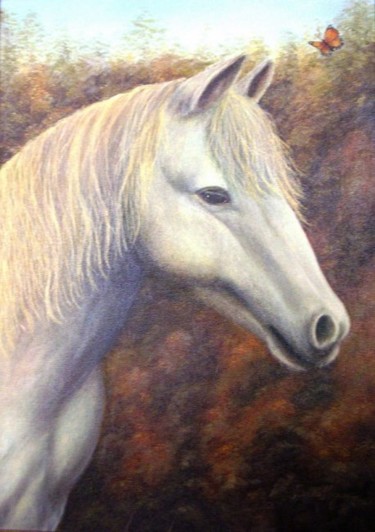 Painting titled "Reyna" by Martha Miguez, Original Artwork