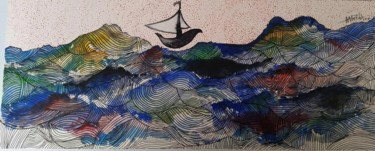 Pittura intitolato "Alta mar" da Martha Rey, Opera d'arte originale, Acrilico
