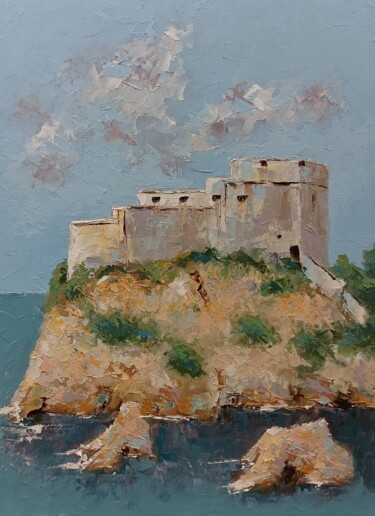 Painting titled "Dubrovnik - Croatia" by Marinko Šarić, Original Artwork, Oil