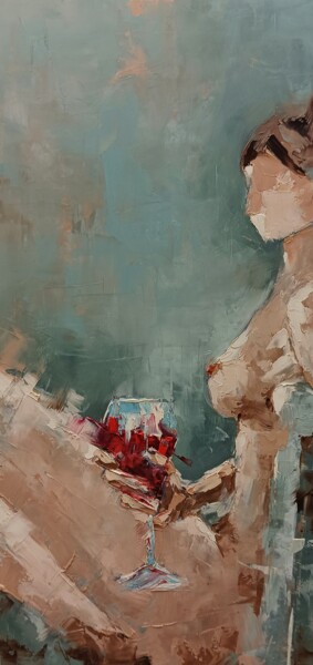 Pintura intitulada "Abstract naked woma…" por Marinko Šarić, Obras de arte originais, Óleo