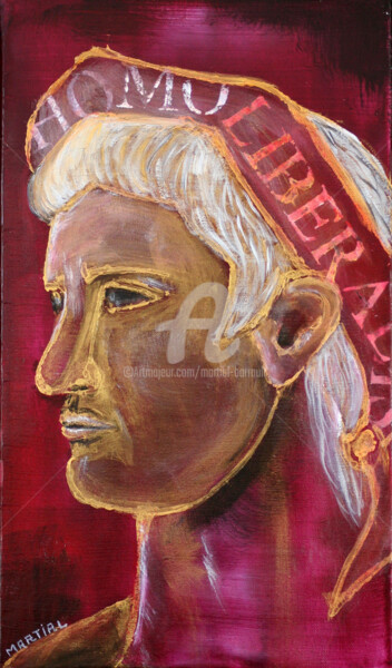 Peinture intitulée "Golden boy (série "…" par Martial Barrault, Œuvre d'art originale, Acrylique