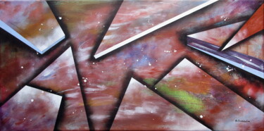 Painting titled "" Nuit fauve "" by Martial Dumoulin, Original Artwork, Acrylic Mounted on Wood Stretcher frame