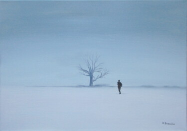 Картина под названием "" Au bout de rien "" - Martial Dumoulin, Подлинное произведение искусства, Масло Установлен на Деревя…