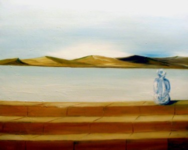 Pittura intitolato "" Sources "" da Martial Dumoulin, Opera d'arte originale, Olio Montato su Telaio per barella in legno