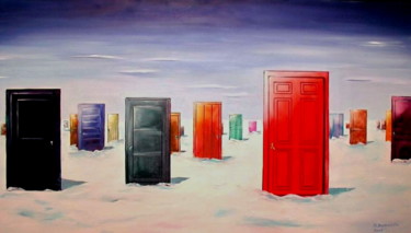 " Doute " Painting titled "" Doute "" by Martial Dumoulin, Original Art, Oil Mounted on Stretcher frame
