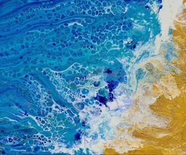 Schilderij getiteld "Vue mer" door Martial Molmy, Origineel Kunstwerk, Acryl