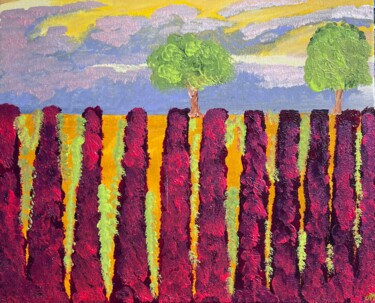 Malerei mit dem Titel "Provence" von Martial Molmy, Original-Kunstwerk, Acryl