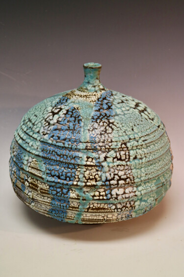 Skulptur mit dem Titel "Turquoise Paradise…" von Martie Geiger-Ho, Original-Kunstwerk, Keramik