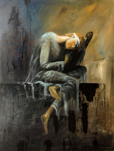 Pintura intitulada "O sonhador" por Martim Cymbron, Obras de arte originais, Óleo