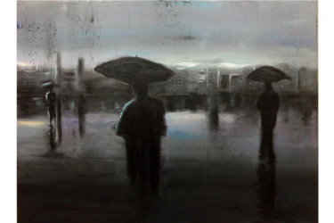 Painting titled "chuva" by Martim Cymbron, Original Artwork, Oil