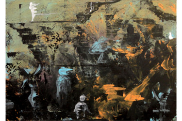 Pintura intitulada "vendaval interminav…" por Martim Cymbron, Obras de arte originais, Óleo