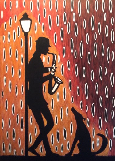 Night blues Peinture intitulée "Night blues" par Martin Ashkhatoev, Œuvre d'art originale, Acrylique