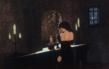 Painting titled "Fortune teller" by Martin Ashkhatoev, Original Artwork, Acrylic