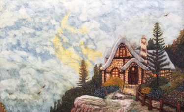 Картина под названием "House at the end of…" - Martin Ashkhatoev, Подлинное произведение искусства, Акрил