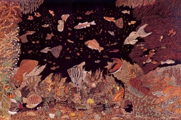 "Fishes" başlıklı Tablo Martin Ashkhatoev tarafından, Orijinal sanat, Akrilik