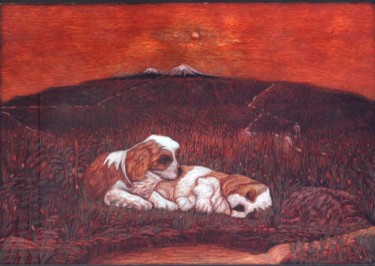 Pittura intitolato "Good night" da Martin Ashkhatoev, Opera d'arte originale, Acrilico