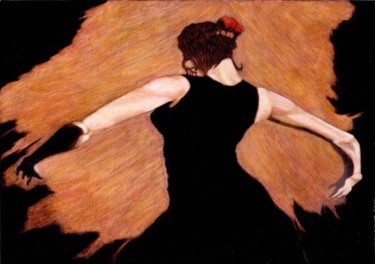 Painting titled "Flamenco" by Martin Ashkhatoev, Original Artwork, Acrylic