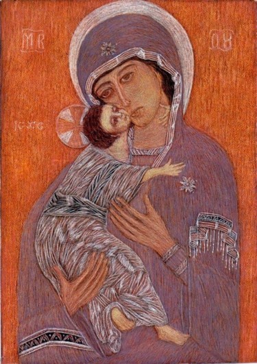 Pittura intitolato "St. Vladimirskaya M…" da Martin Ashkhatoev, Opera d'arte originale, Acrilico