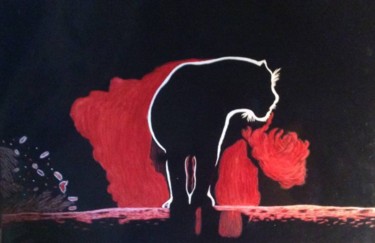 Painting titled "Bagheera" by Martin Ashkhatoev, Original Artwork, Acrylic