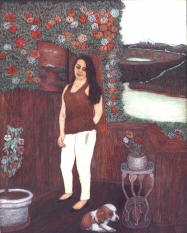 Painting titled "Nonna" by Martin Ashkhatoev, Original Artwork, Acrylic