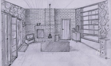 Gravures & estampes intitulée "Livingroom.jpg" par Martin Barslev, Œuvre d'art originale, Impression numérique