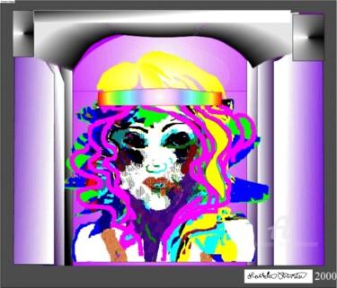 Digitale Kunst getiteld "Madonna" door Martin Barslev, Origineel Kunstwerk, 3D-modellering