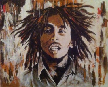 Painting titled "Bob Marley" by Martin Davis, Original Artwork, Acrylic